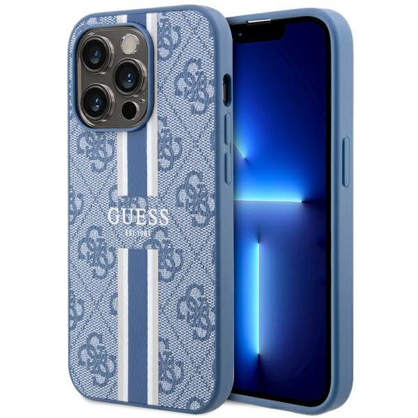 Guess GUHMP14LP4RPSB iPhone 14 Pro 6.1" sinine/sinine hardcase 4G Printed Stripes MagSafe
