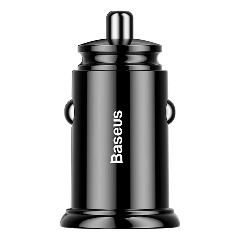 Baseus Circular autolaadija 2x USB QC3.0, 30W, must