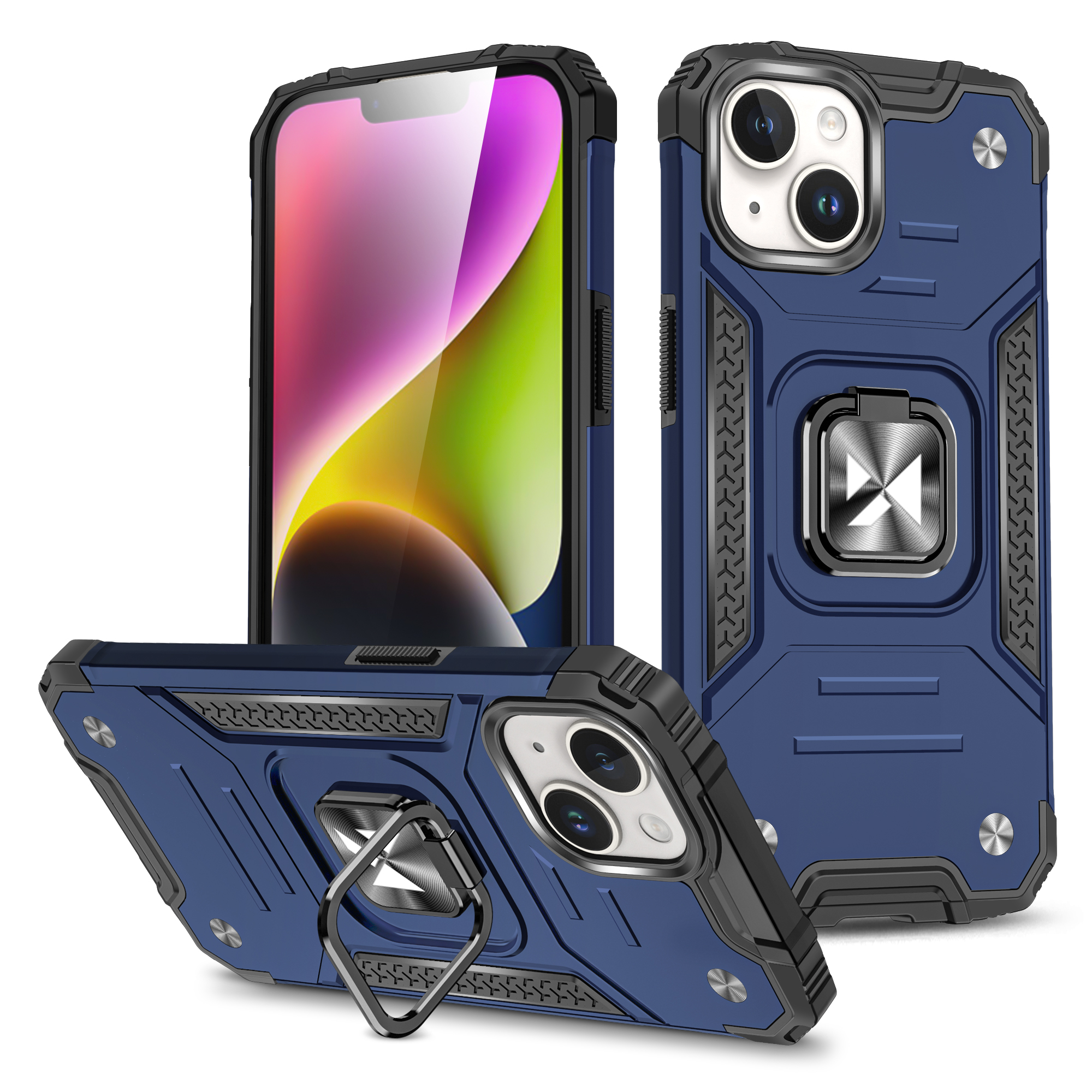 Wozinsky Ring Armor iPhone 15 Plus iPhone 15 Plus Ring Armor Ümbris - sinine