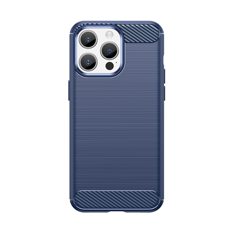 Flexible carbon pattern ümbris jaoks iPhone 15 Pro Carbon Ümbris - sinine