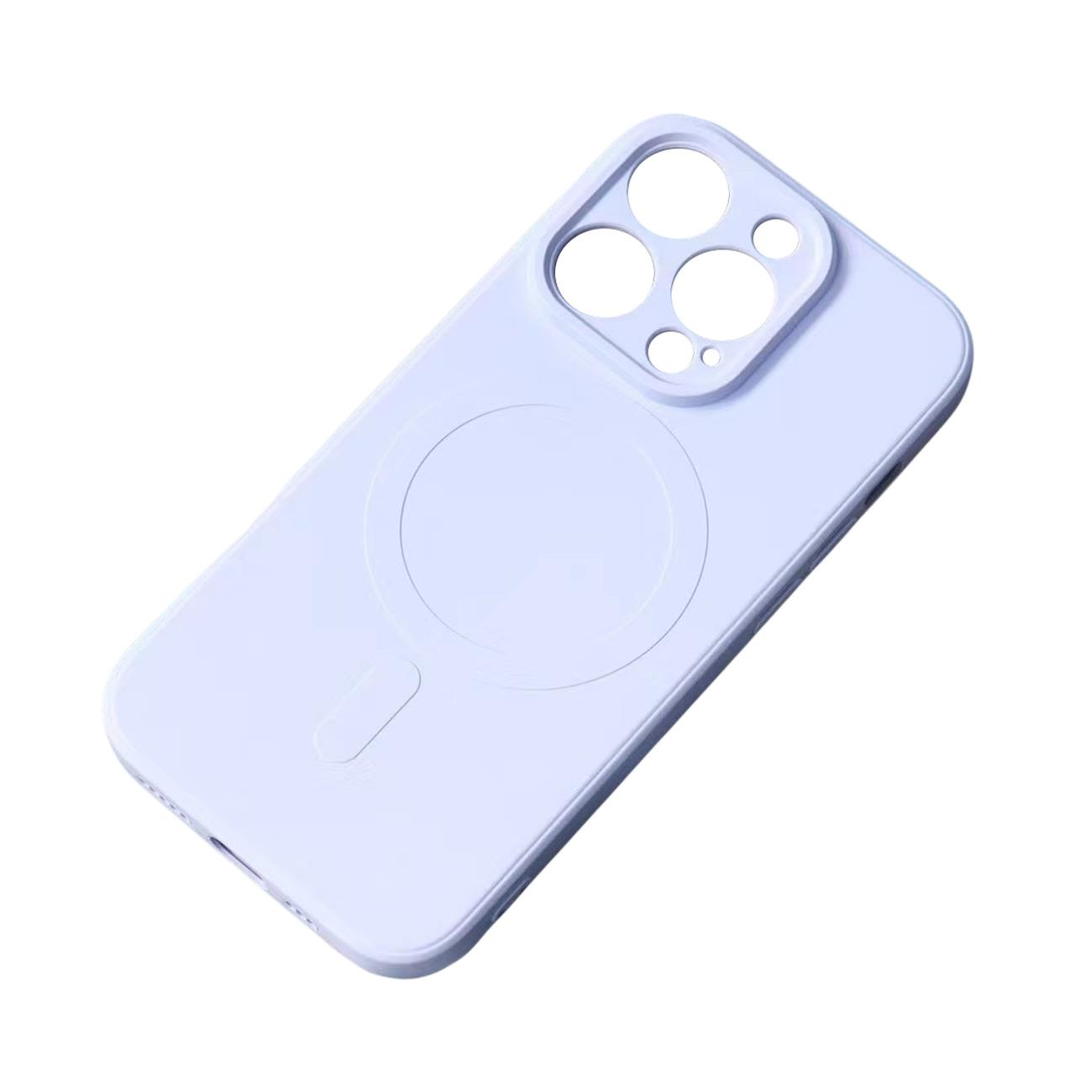 Совместимый с MagSafe силиконовый чехол для iPhone 15 Pro Silicone Case - синий