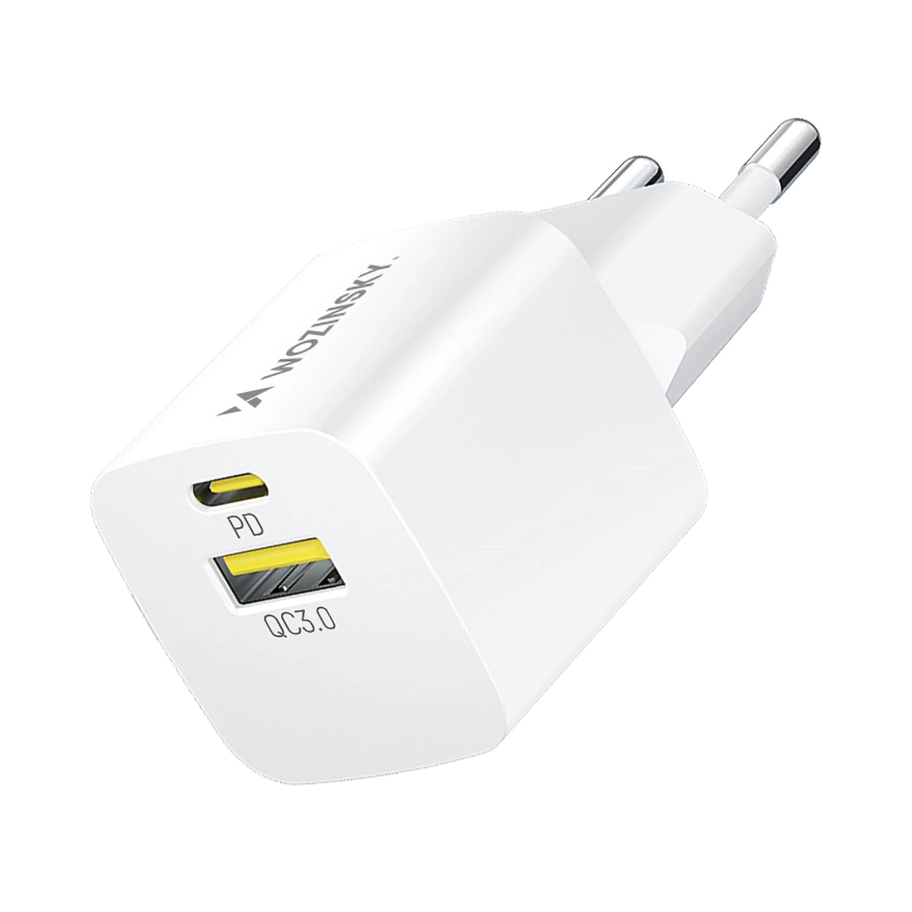 Wozinsky WWCEAC GaN USB-A USB-C 33W Wall Laadija - valge