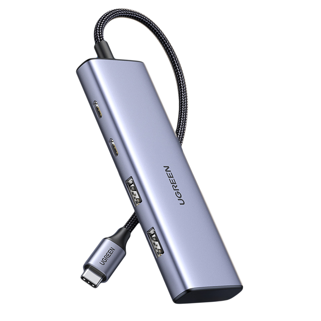 Ugreen CM473 jaotur USB-C - 2x USB-A / 2x USB-C 20cm - hall