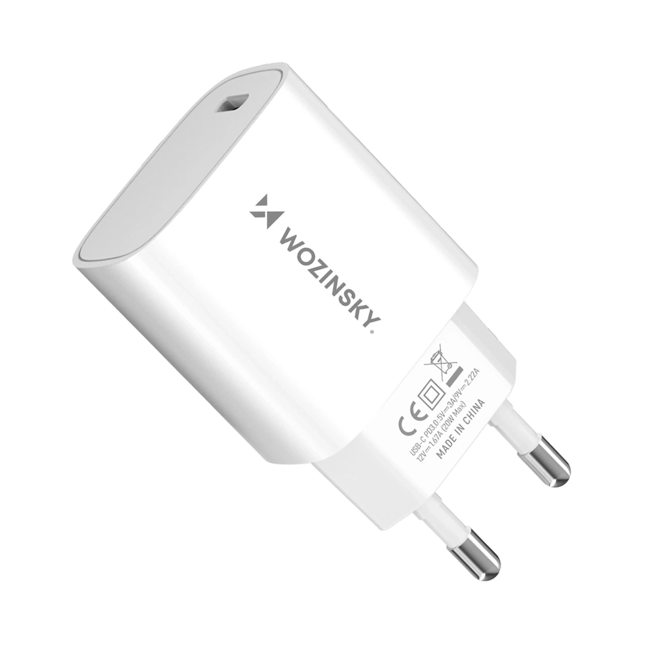 Wozinsky WGWCCW 20W USB-C Wall Laadija - valge