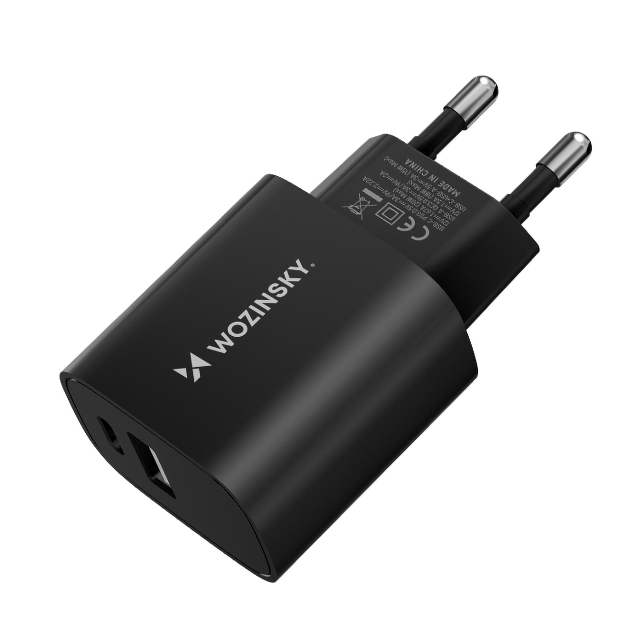 Wozinsky WGWCB USB-A USB-C 20W Wall Laadija - must