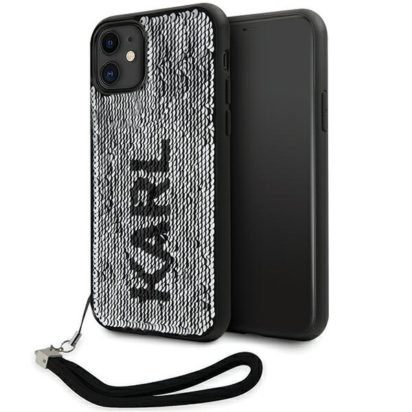Karl Lagerfeld KLHCN61PSQRKS iPhone 11 / Xr 6.1" hõbedane/hõbedane hardcase Sequins Cord