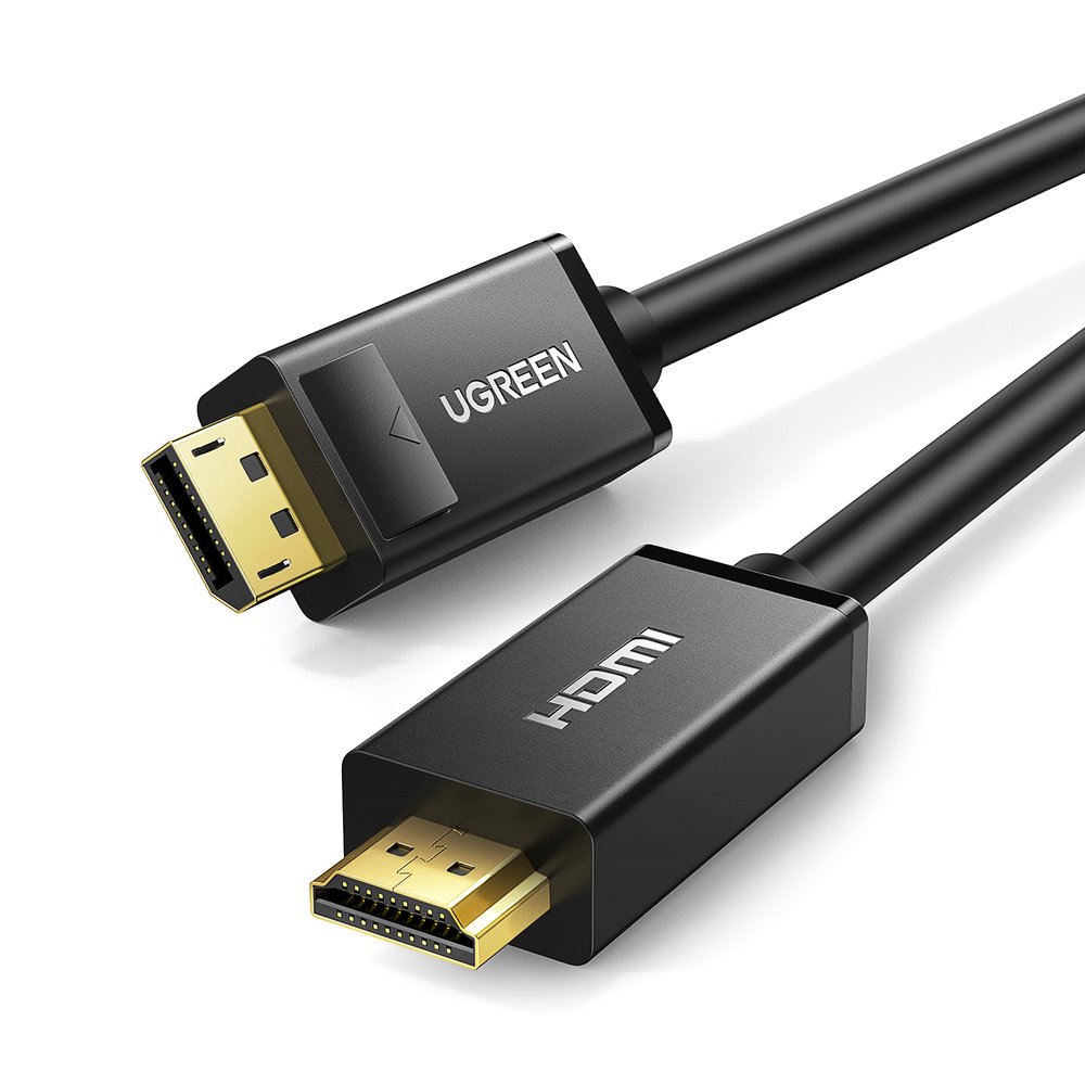 Ugreen DP101 DisplayPort - HDMI kaabel 4K 3m - must