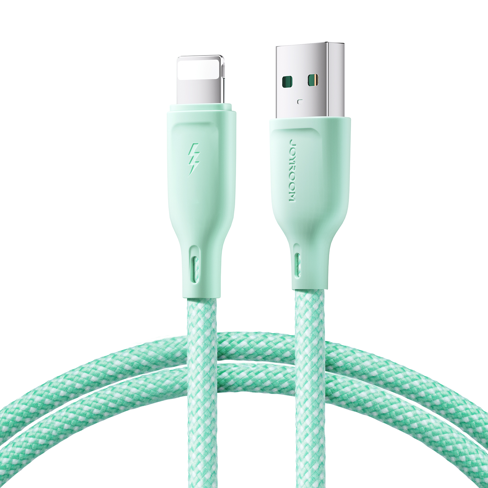 Joyroom Multi-Color Series S-A34 кабель USB-A Lightning 3A 1м - зелёный