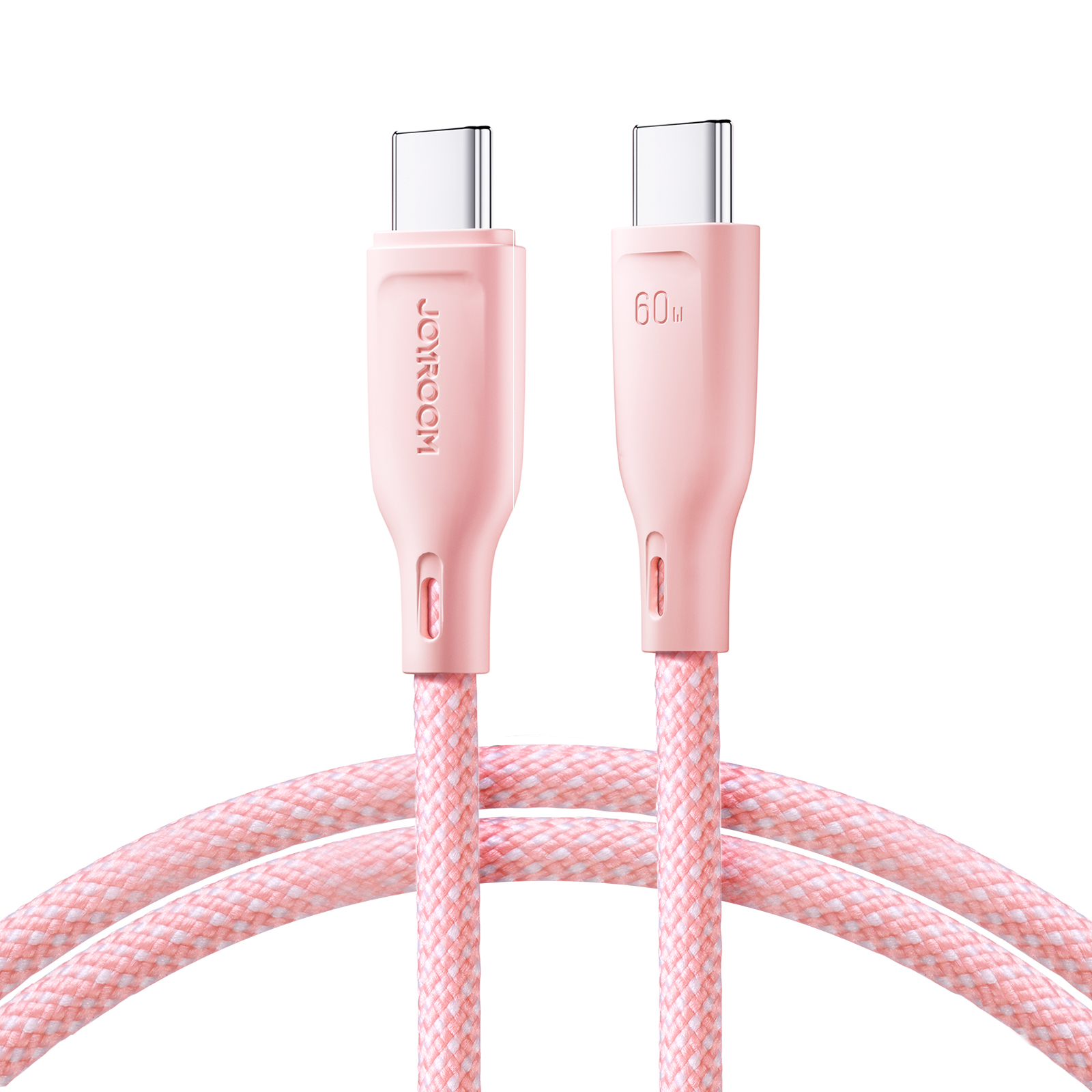 Joyroom Multi-Color Series S-A34 USB-C / USB-C PD 60W 1m Kaabel - roosa