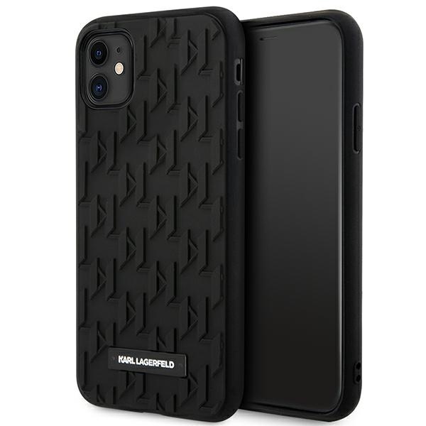 Karl Lagerfeld KLHCN61RUPKLPK 3D Monogram ümbris seadmele iPhone 11 / XR 6.1", must