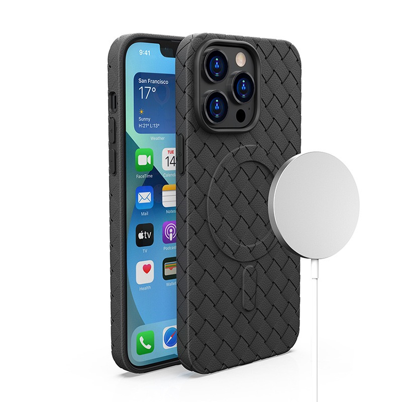 MagSafe Woven Ümbris jaoks iPhone 15 Pro - must
