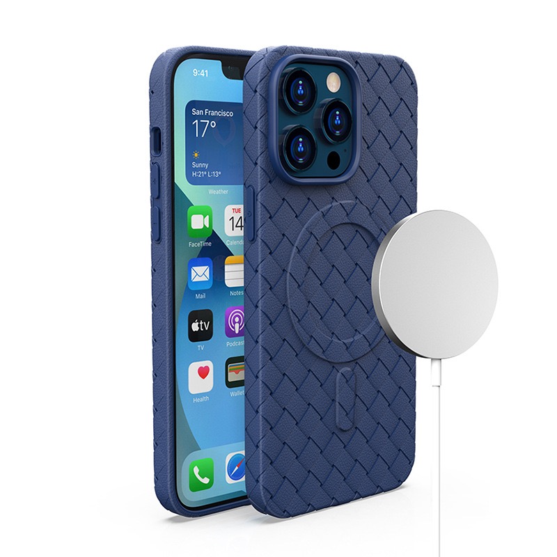 MagSafe Woven Ümbris jaoks iPhone 15 Pro - tumesinine