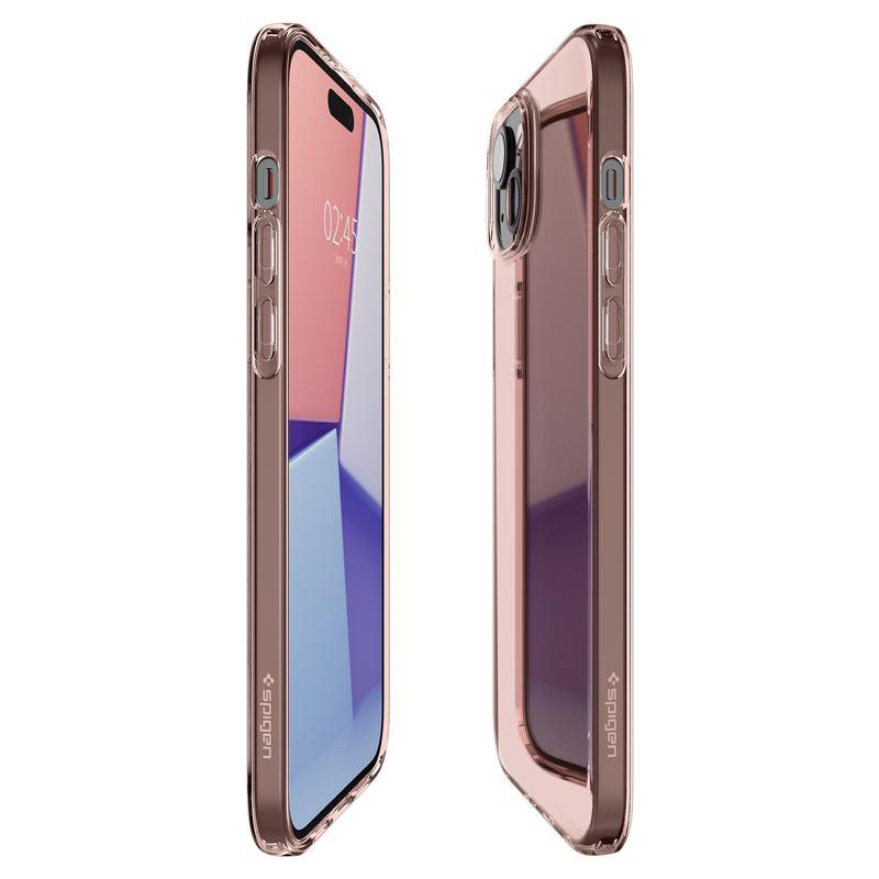 Spigen Crystal Flex iPhone 15 Plus Ümbris - roosa/läbipaistev