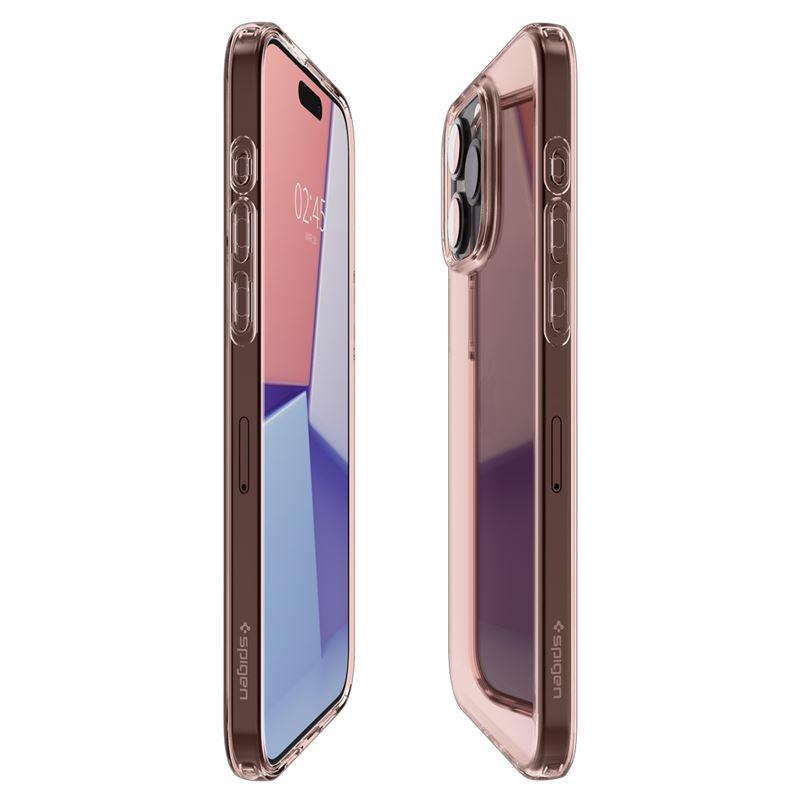 Spigen Crystal Flex Ümbris jaoks iPhone 15 Pro Max - roosa/läbipaistev