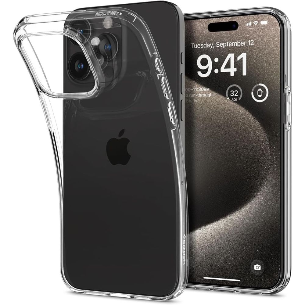 Spigen Liquid Crystal Ümbris jaoks iPhone 15 Pro Max - Clear