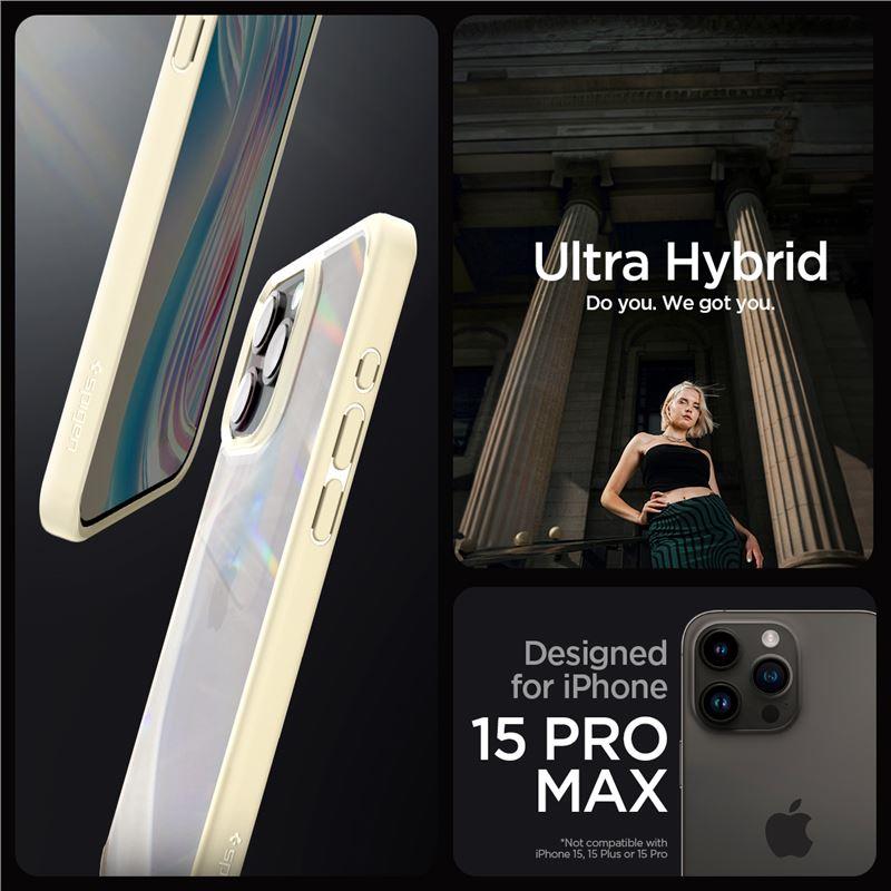 Spigen Crystal Hybrid Ümbris jaoks iPhone 15 Pro Max - Clear Beige