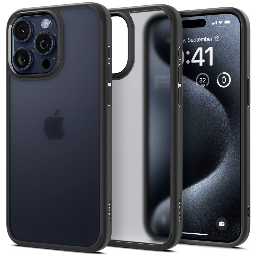 Spigen Ultra Hybrid iPhone 15 Pro Ümbris - Clear must