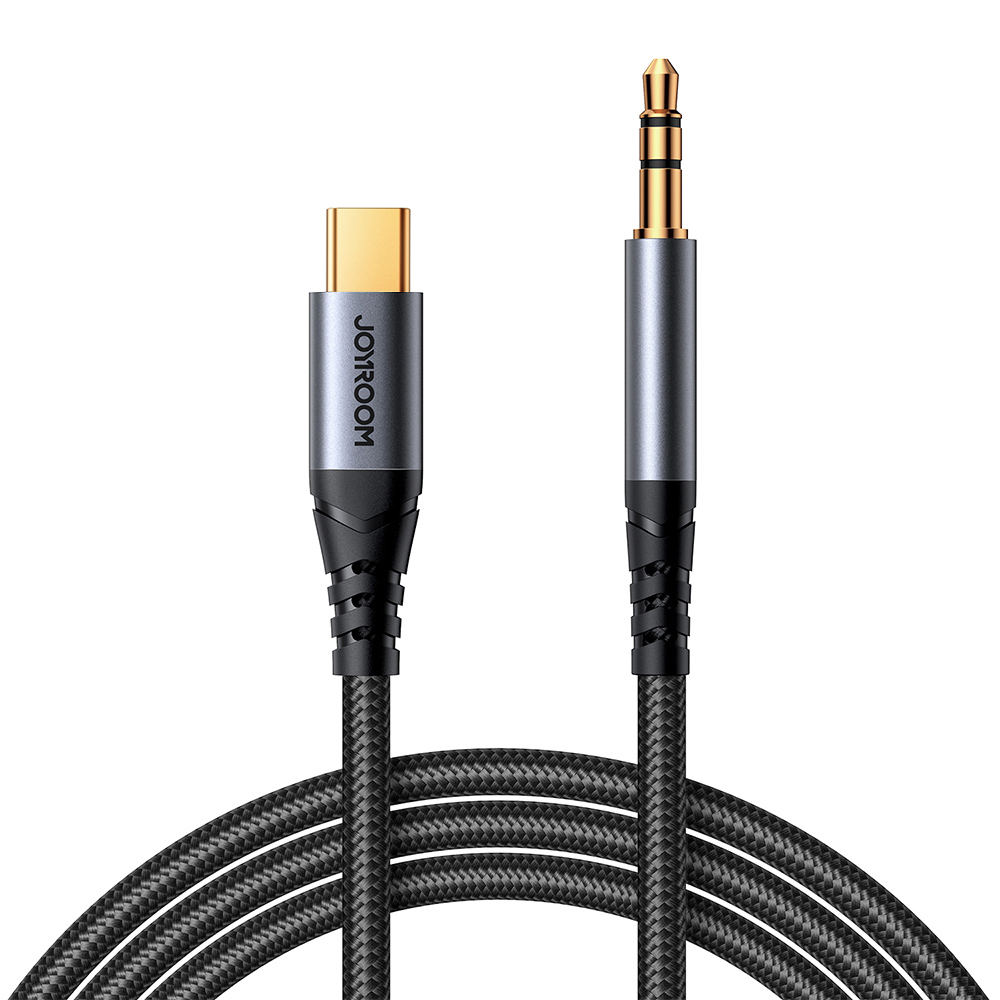 Joyroom Audio Transfer Series SY-A07 Mini Jack 3.5mm/USB-C Kaabel 1.2m - must