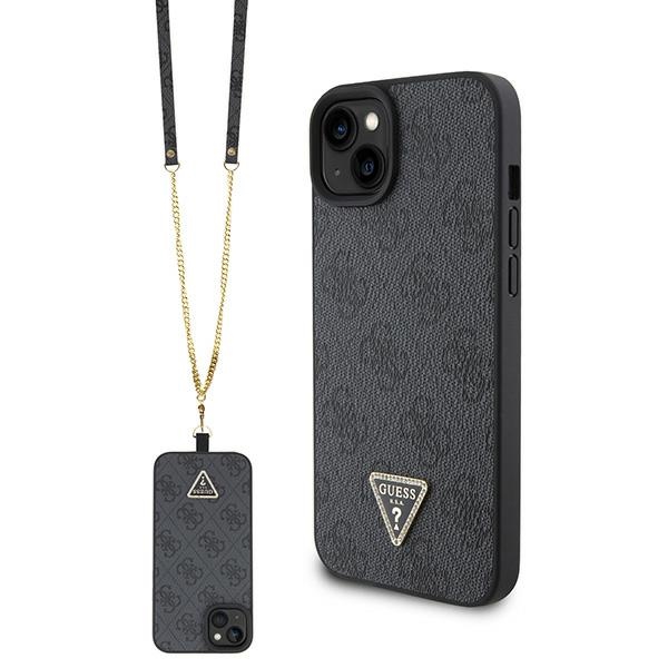 Guess GUHCP15SP4TDSCPK iPhone 15 6.1" must/must hardcase Crossbody 4G Metal Logo