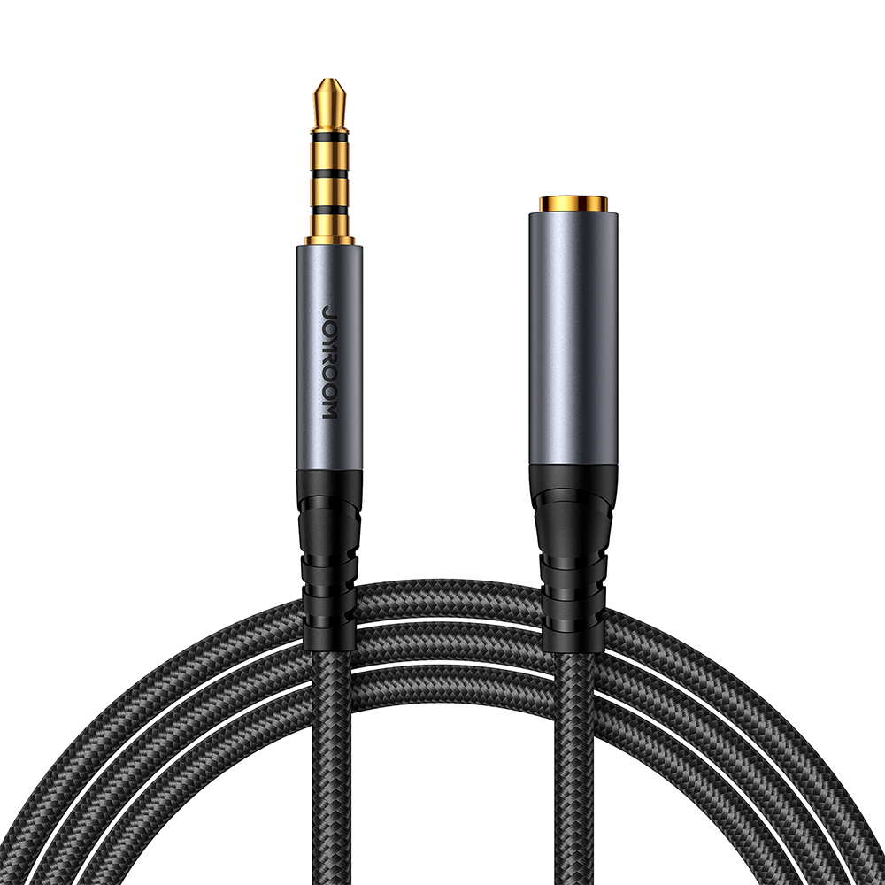 Joyroom stereo audio kaabel AUX 3.5 mm mini jack (male) - mini jack (female) 1.2 m must (SY-A09)