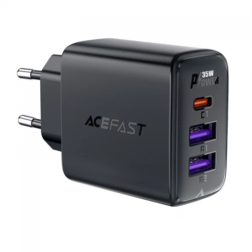 Laadija Acefast A57 must 35W (PD / 2xQC3.0)