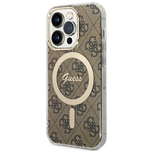 Guess IML 4G MagSafe ümbris jaoks iPhone 15 Pro - brown