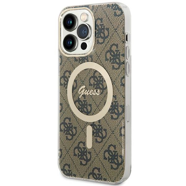Guess IML 4G MagSafe Ümbris jaoks iPhone 15 Pro Max - Brown