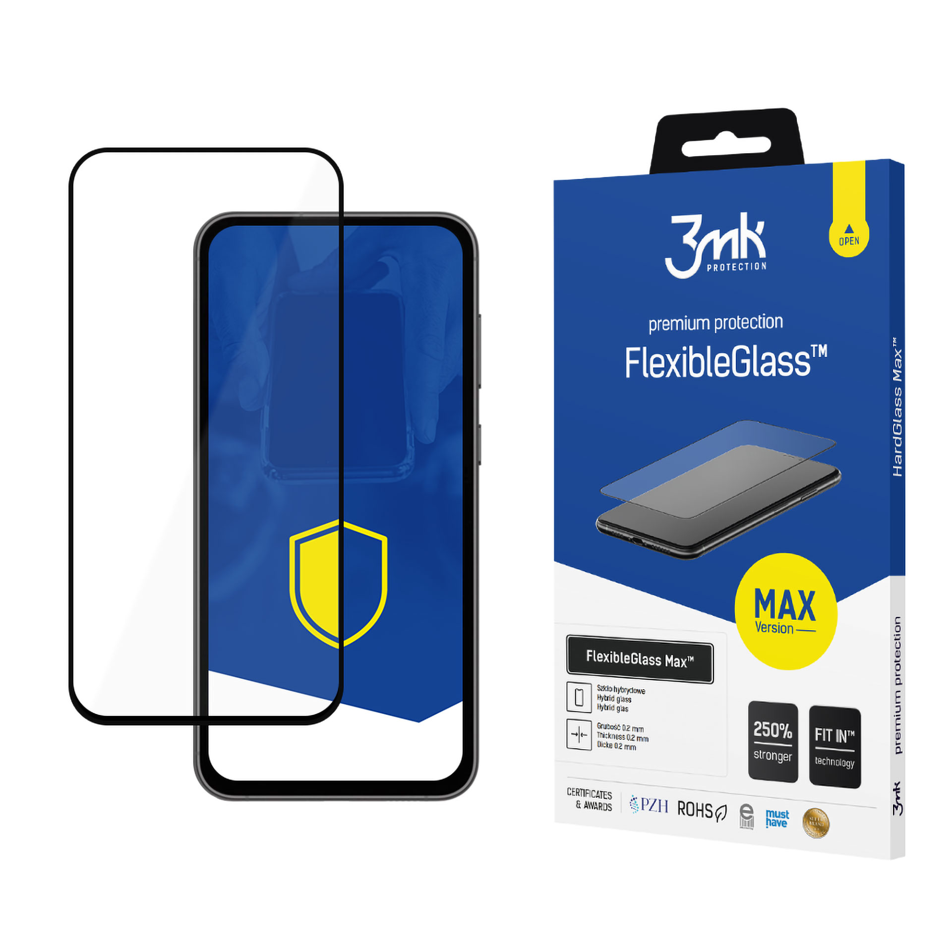 3mk FlexibleGlass Max Black Hybrid Glass for Samsung Galaxy S23 FE