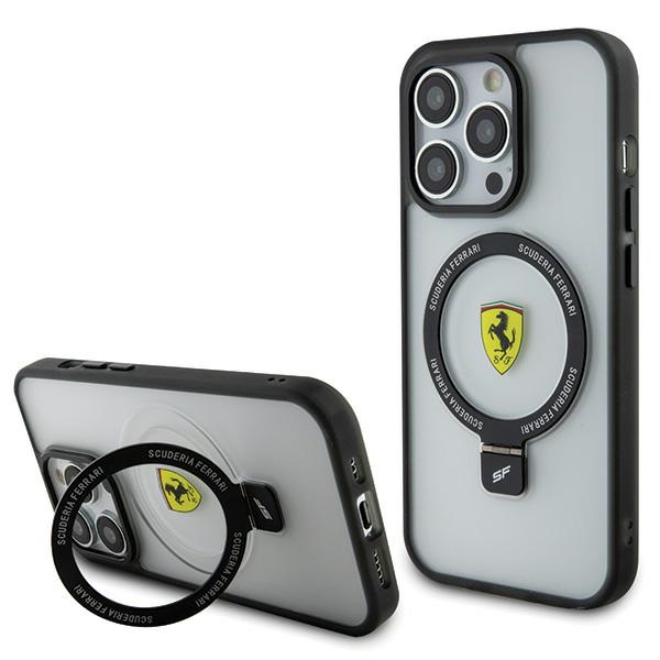 Ferrari FEHMP15LUSCAH iPhone 15 Pro 6.1" läbipaistev hardcase Ring Stand 2023 Collection MagSafe