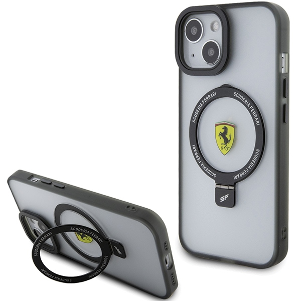 Ferrari FEHMP15SUSCAK iPhone 15 6.1" must/must hardcase Ring Stand 2023 Collection MagSafe