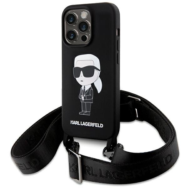 Karl Lagerfeld KLHCP15XSCBSKNK iPhone 15 Pro Max 6.7" hardcase must/must Crossbody Silicone Ikonik