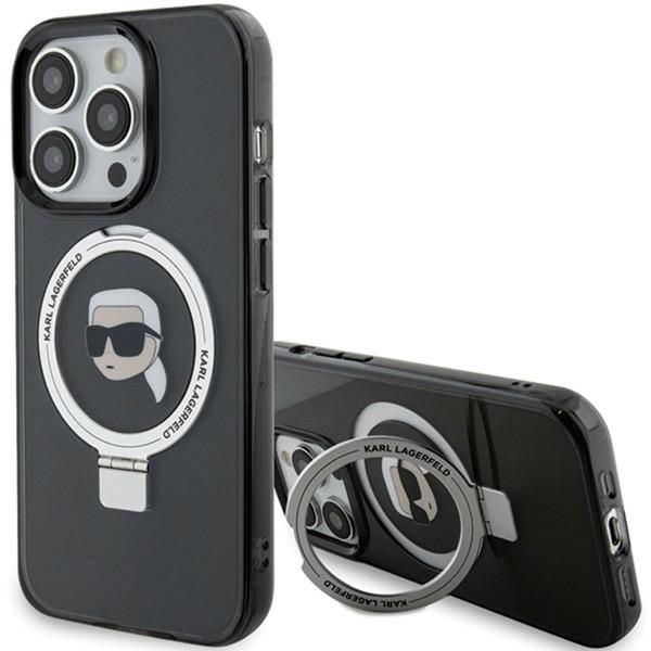 Karl Lagerfeld KLHMP15LHMRSKHK iPhone 15 Pro 6.1" must/must hardcase Ring Stand Karl Head MagSafe