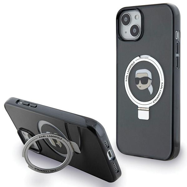 Karl Lagerfeld KLHMP15SHMRSKHK iPhone 15 6.1" must/must hardcase Ring Stand Karl Head MagSafe