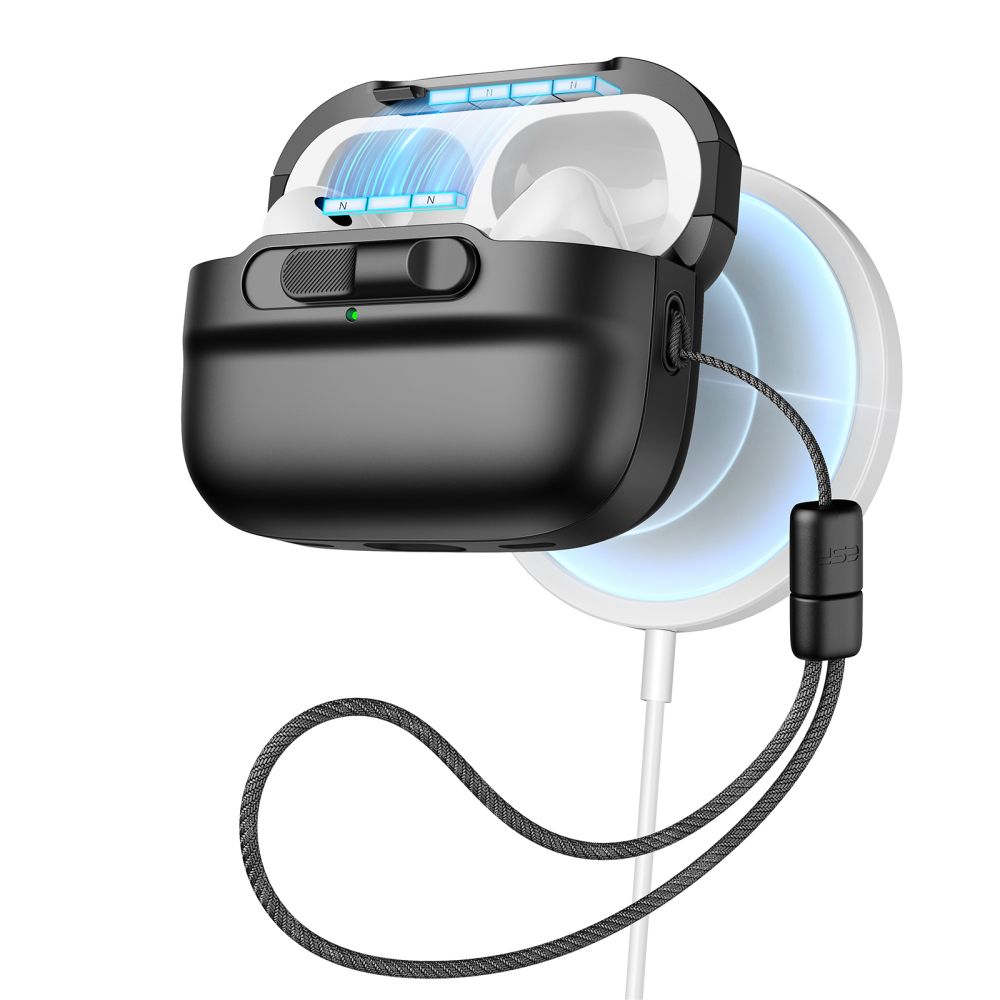 ESR Pulse Halolock Ümbris with MagSafe jaoks Apple AirPods Pro 1/2 - must