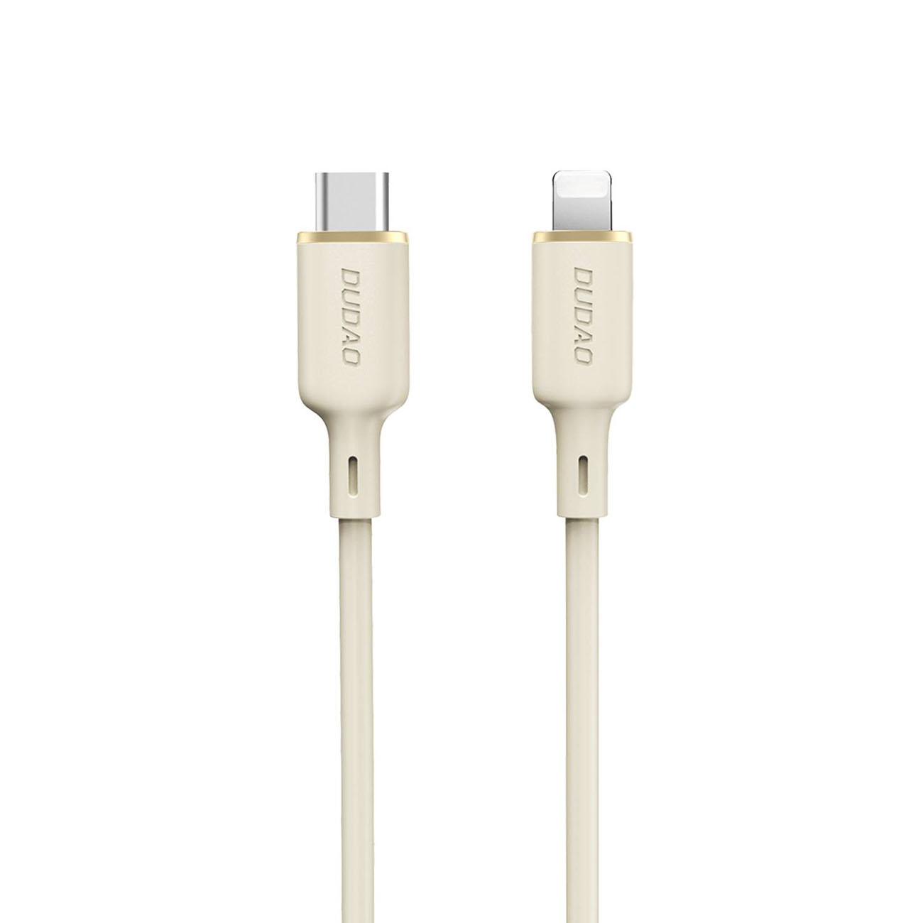 Dudao L7SCL кабель USB-C - Lightning 30W 2м - бежевый