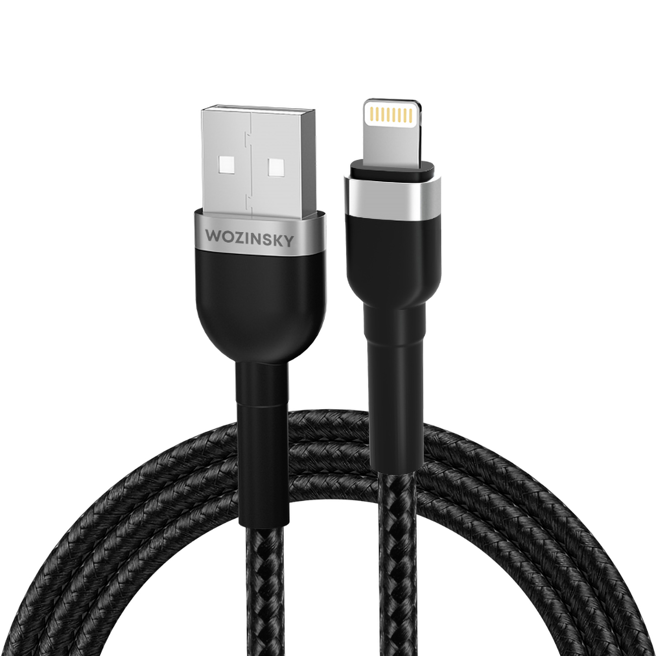 Wozinsky WNBAL1 кабель USB-A Lightning 2.4A 1м - чёрный