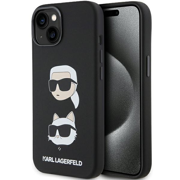 Karl Lagerfeld Silicone Karl&Choupette Head ümbris jaoks iPhone 15 Plus / 14 Plus - must