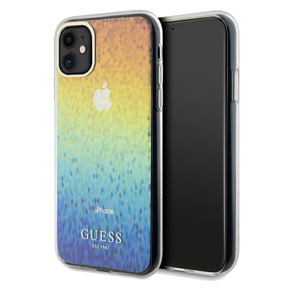 Guess IML Faceted Mirror Disco Iridescent ümbris jaoks iPhone 11 / Xr - multicolor