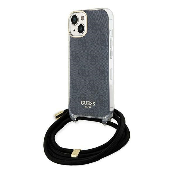 Guess Crossbody Cord 4G Print Ümbris jaoks iPhone 15/14/13 - must