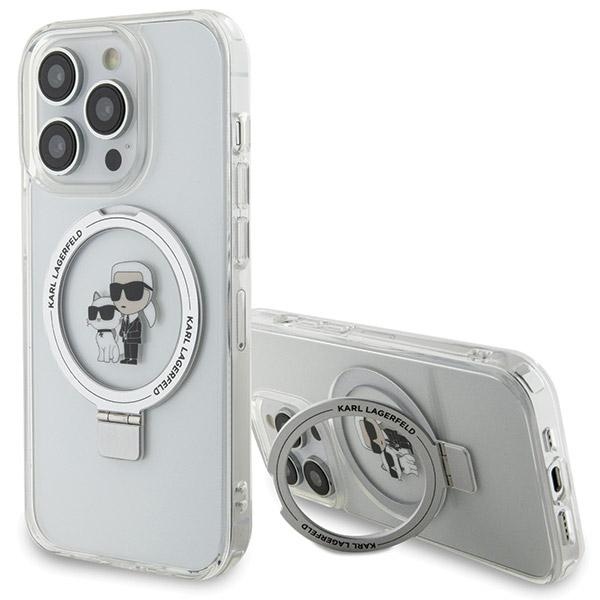Karl Lagerfeld Ring Stand Karl&Choupette MagSafe ümbris jaoks iPhone 13 Pro Max - valge