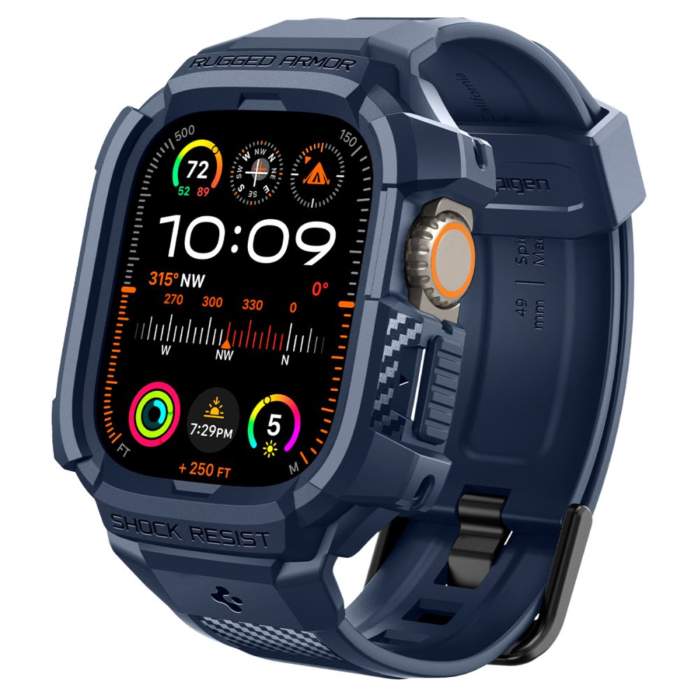 Spigen Rugged Armor Pro Ümbris jaoks Apple Watch Ultra 1 / 2 (49mm) - tumesinine