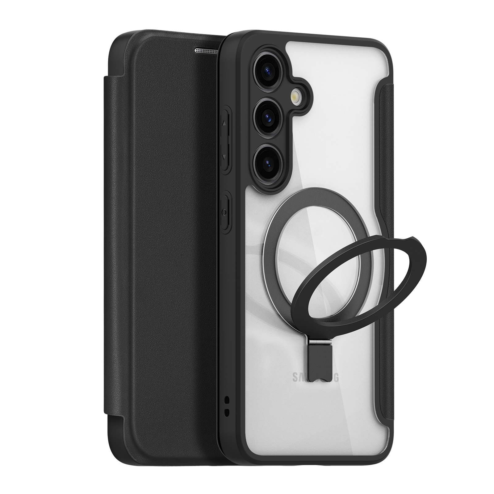 Dux Ducis Skin X Pro ümbris with magnetic ring / stand jaoks Samsung S24 - must