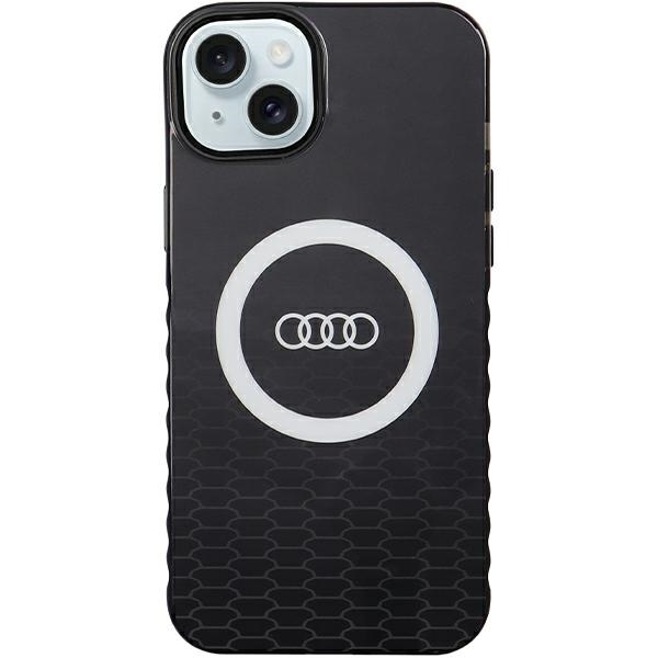 Audi IML Big Logo MagSafe ümbris jaoks iPhone 15 Plus / 14 Plus - must