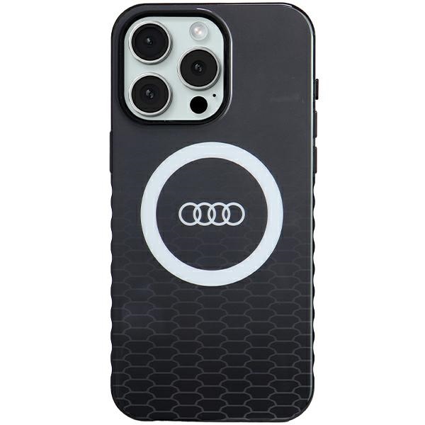 Audi IML Big Logo MagSafe ümbris jaoks iPhone 15 Pro Max - must