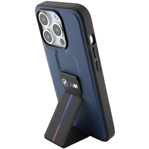 BMW M Grip Stand Bicolor ümbris jaoks iPhone 15 Pro - tumesinine