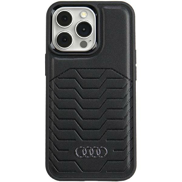 Audi Synthetic Leather ümbris with MagSafe jaoks iPhone 15 Pro - must