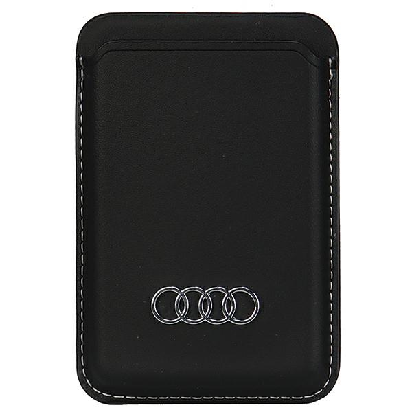 Audi Synthetic Leather magnetic wallet compatible with MagSafe - must