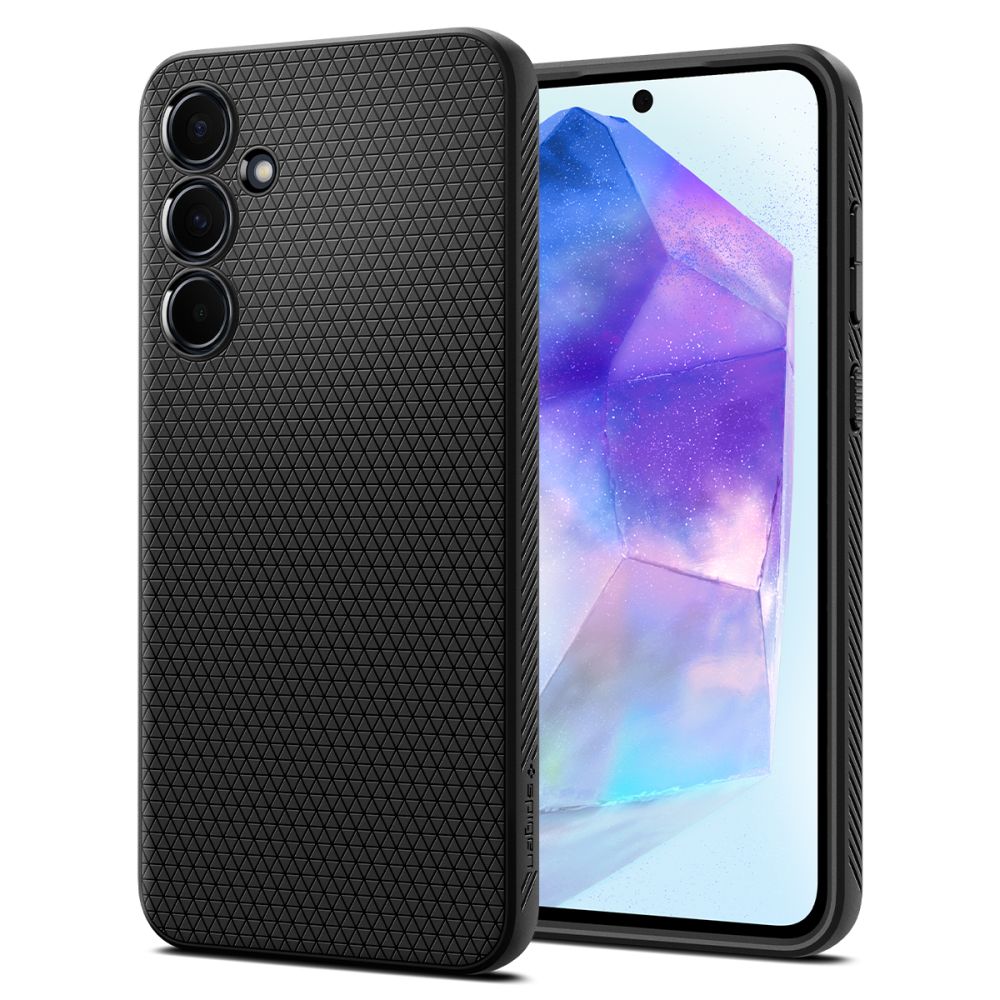 Spigen Liquid Air Ümbris jaoks Samsung Galaxy A55 5G - Matte must