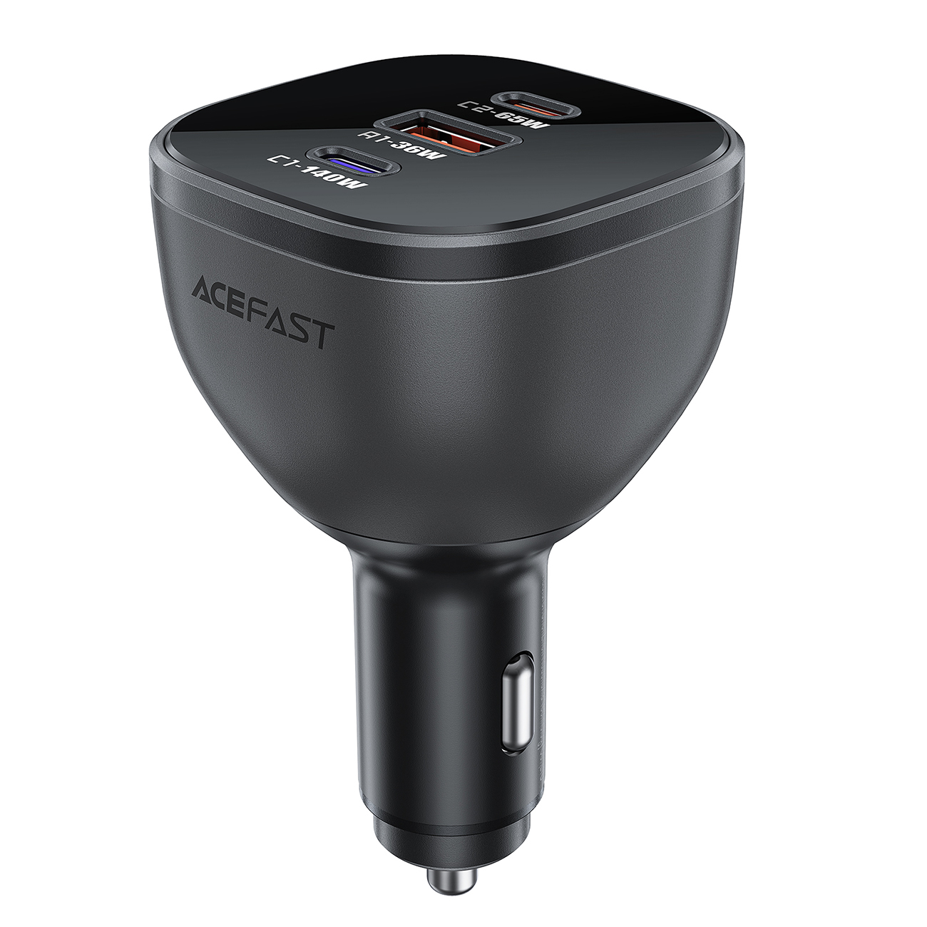 Acefast B14 car laadija 165W 2x USB-C 1x USB-A - must