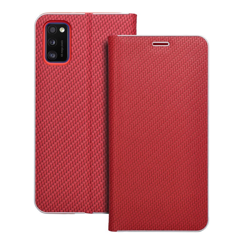 LUNA Book Carbon jaoks SAMSUNG A41 punane